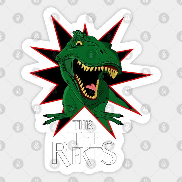 Tyrannosaurus Rex Sticker by rachybattlebot
